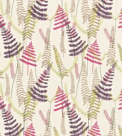 Athyrium Fabric by Scion Plum / Fuchsia / Linen / Lime Athyrium Fabric by Scion Plum / Fuchsia / Linen / Lime