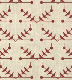 Atomic Trellis Fabric by Ottoline Burgundy Atomic Trellis Fabric by Ottoline Burgundy
