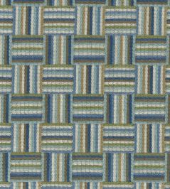 Attwood Fabric by Nina Campbell Blue/Green/Chocolate Attwood Fabric by Nina Campbell Blue/Green/Chocolate