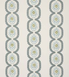 Aubrey Stripe Fabric by Colefax and Fowler Blue Aubrey Stripe Fabric by Colefax and Fowler Blue