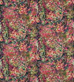 Aubrey Velvet Fabric by Studio G Forest/Raspberry Aubrey Velvet Fabric by Studio G Forest/Raspberry