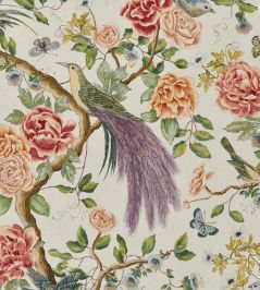 Audubon Garden Fabric by Travers Green/Pink Audubon Garden Fabric by Travers Green/Pink