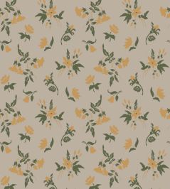 Auguste Wallpaper by Farrow & Ball Bancha / India Yellow Auguste Wallpaper by Farrow & Ball Bancha / India Yellow