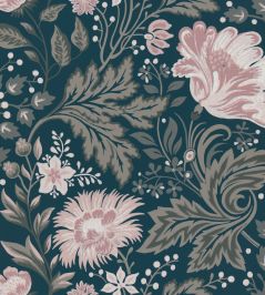 Ava Wallpaper by Sandberg Dark Blue Ava Wallpaper by Sandberg Dark Blue