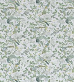 Aviary Glazed Fabric by Madeaux 04 Golden Teal Aviary Glazed Fabric by Madeaux 04 Golden Teal