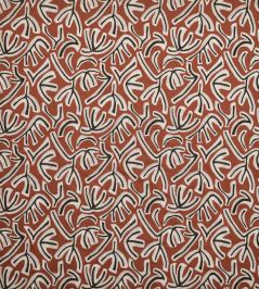Avila Fabric by Osborne & Little Terracotta/Charcoal Avila Fabric by Osborne & Little Terracotta/Charcoal