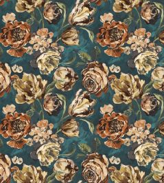 Baby Bronte Fabric by Arley House Navy/Teal Baby Bronte Fabric by Arley House Navy/Teal