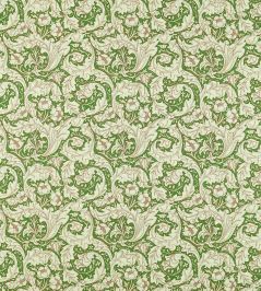 Bachelors Button Fabric by Morris & Co Leaf Green/Sky Bachelors Button Fabric by Morris & Co Leaf Green/Sky
