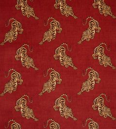 Bagan Velours Fabric by Manuel Canovas Grenat Bagan Velours Fabric by Manuel Canovas Grenat