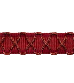 Bagatelle Border Trimming by Samuel & Sons Scarlet Rose Bagatelle Border Trimming by Samuel & Sons Scarlet Rose
