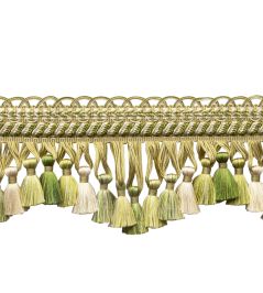 Bagatelle Scalloped Tassel Fringe Trimming by Samuel & Sons Fern Bagatelle Scalloped Tassel Fringe Trimming by Samuel & Sons Fern