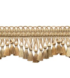 Bagatelle Scalloped Tassel Fringe Trimming by Samuel & Sons Gilded Gold Bagatelle Scalloped Tassel Fringe Trimming by Samuel & Sons Gilded Gold