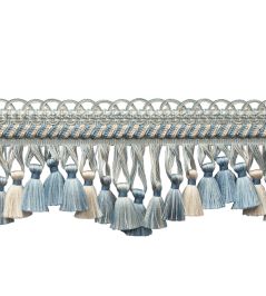 Bagatelle Scalloped Tassel Fringe Trimming by Samuel & Sons Hydrangea Bagatelle Scalloped Tassel Fringe Trimming by Samuel & Sons Hydrangea