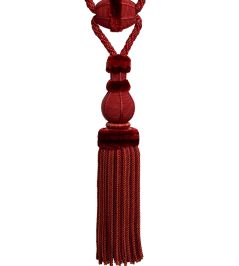 Bagatelle Single Tassel Tieback Trimming by Samuel & Sons Scarlet Rose Bagatelle Single Tassel Tieback Trimming by Samuel & Sons Scarlet Rose