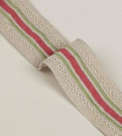 Bailey Braid Trimming by Colefax and Fowler Pink/Green Bailey Braid Trimming by Colefax and Fowler Pink/Green