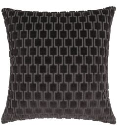 Bakerloo Cushion 50 x 50cm by Kirkby Design Jet Black Bakerloo Cushion 50 x 50cm by Kirkby Design Jet Black