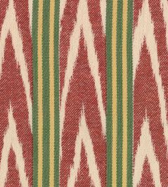 Bakhmal Ikat Fabric by MINDTHEGAP Red Green Bakhmal Ikat Fabric by MINDTHEGAP Red Green