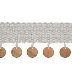 Bali Bead Trimming by Thibaut Linen Bali Bead Trimming by Thibaut Linen