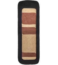 Bali Runner Rug by Maison Casamance Noir Bois De Rose Bali Runner Rug by Maison Casamance Noir Bois De Rose