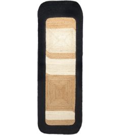 Bali Runner Rug by Maison Casamance Noir Ivoire Bali Runner Rug by Maison Casamance Noir Ivoire
