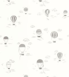 Balloons In The Cloud Wallpaper by Casadeco Anthracite Balloons In The Cloud Wallpaper by Casadeco Anthracite