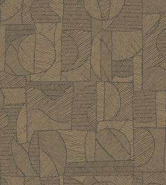 Baman Wallpaper by Casadeco Or / Noir Baman Wallpaper by Casadeco Or / Noir