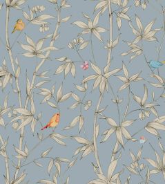 Bambou Wallpaper by Jannelli&Volpi Blue Bambou Wallpaper by Jannelli&Volpi Blue