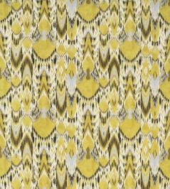 Bandha Ikat Fabric by Jim Thompson Brass Bandha Ikat Fabric by Jim Thompson Brass