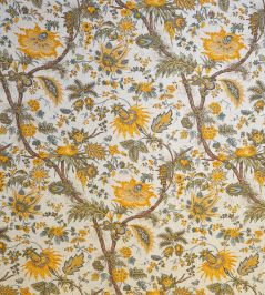 Bangalore Lin Fabric by Casal Or-Turquoise-Vert Bangalore Lin Fabric by Casal Or-Turquoise-Vert