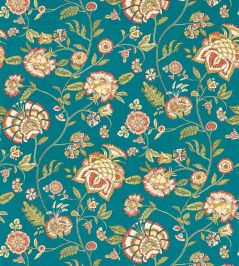 Barmeri Wallpaper by Clarke & Clarke Spice/Teal Barmeri Wallpaper by Clarke & Clarke Spice/Teal