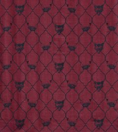 Fox And Hen Fabric by Barneby Gates Brick Fox And Hen Fabric by Barneby Gates Brick