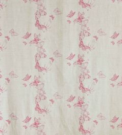 Butterflies Fabric by Barneby Gates Raspberry Butterflies Fabric by Barneby Gates Raspberry