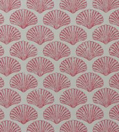 Scallop Shell Fabric by Barneby Gates Red Scallop Shell Fabric by Barneby Gates Red