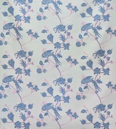Vintage Bird Trail Fabric by Barneby Gates Blue/Pink Vintage Bird Trail Fabric by Barneby Gates Blue/Pink
