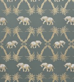 Elephant Palm Wallpaper by Barneby Gates Gunmetal/Gold Elephant Palm Wallpaper by Barneby Gates Gunmetal/Gold
