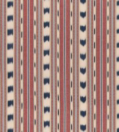 Basil Stripe Fabric by GP & J Baker Red/Indigo Basil Stripe Fabric by GP & J Baker Red/Indigo