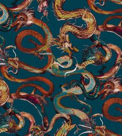 Basilisk Fabric by Arley House Aquamarine Basilisk Fabric by Arley House Aquamarine