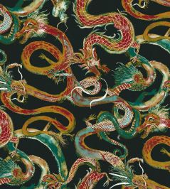 Basilisk Fabric by Arley House Emerald Basilisk Fabric by Arley House Emerald