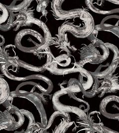 Basilisk Fabric by Arley House Smoke Basilisk Fabric by Arley House Smoke