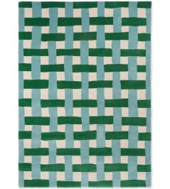 Basket Weave Rug by Harlequin Emerald/Aquamarine Basket Weave Rug by Harlequin Emerald/Aquamarine