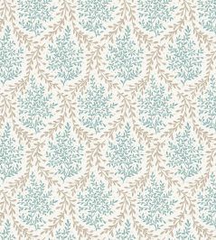 Bedgebury Fabric by Nina Campbell Aqua/Beige Bedgebury Fabric by Nina Campbell Aqua/Beige