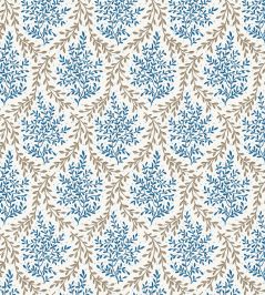 Bedgebury Fabric by Nina Campbell Indigo/Chocolate Bedgebury Fabric by Nina Campbell Indigo/Chocolate