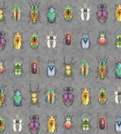 Beetle Jewels Wallpaper by Woodchip & Magnolia Multi Charcoal Beetle Jewels Wallpaper by Woodchip & Magnolia Multi Charcoal