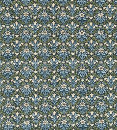 Bellflowers Fabric by Morris & Co Indigo/Thyme Bellflowers Fabric by Morris & Co Indigo/Thyme