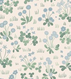 Bellis Wallpaper by Sandberg Misty Blue Bellis Wallpaper by Sandberg Misty Blue