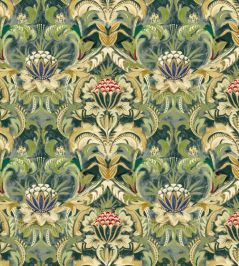 Belvedere Fabric by Arley House Emerald Belvedere Fabric by Arley House Emerald