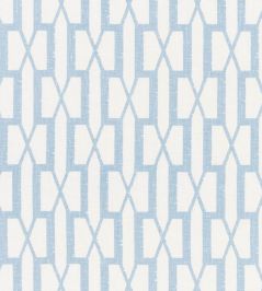 Belvedere Fabric by Schumacher Sky Belvedere Fabric by Schumacher Sky