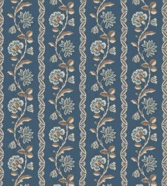 Bertin Fabric by Nina Campbell Indigo/Chocolate Bertin Fabric by Nina Campbell Indigo/Chocolate