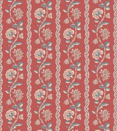 Bertin Fabric by Nina Campbell Red/Blue Bertin Fabric by Nina Campbell Red/Blue