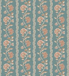 Bertin Fabric by Nina Campbell Teal/Russet Bertin Fabric by Nina Campbell Teal/Russet